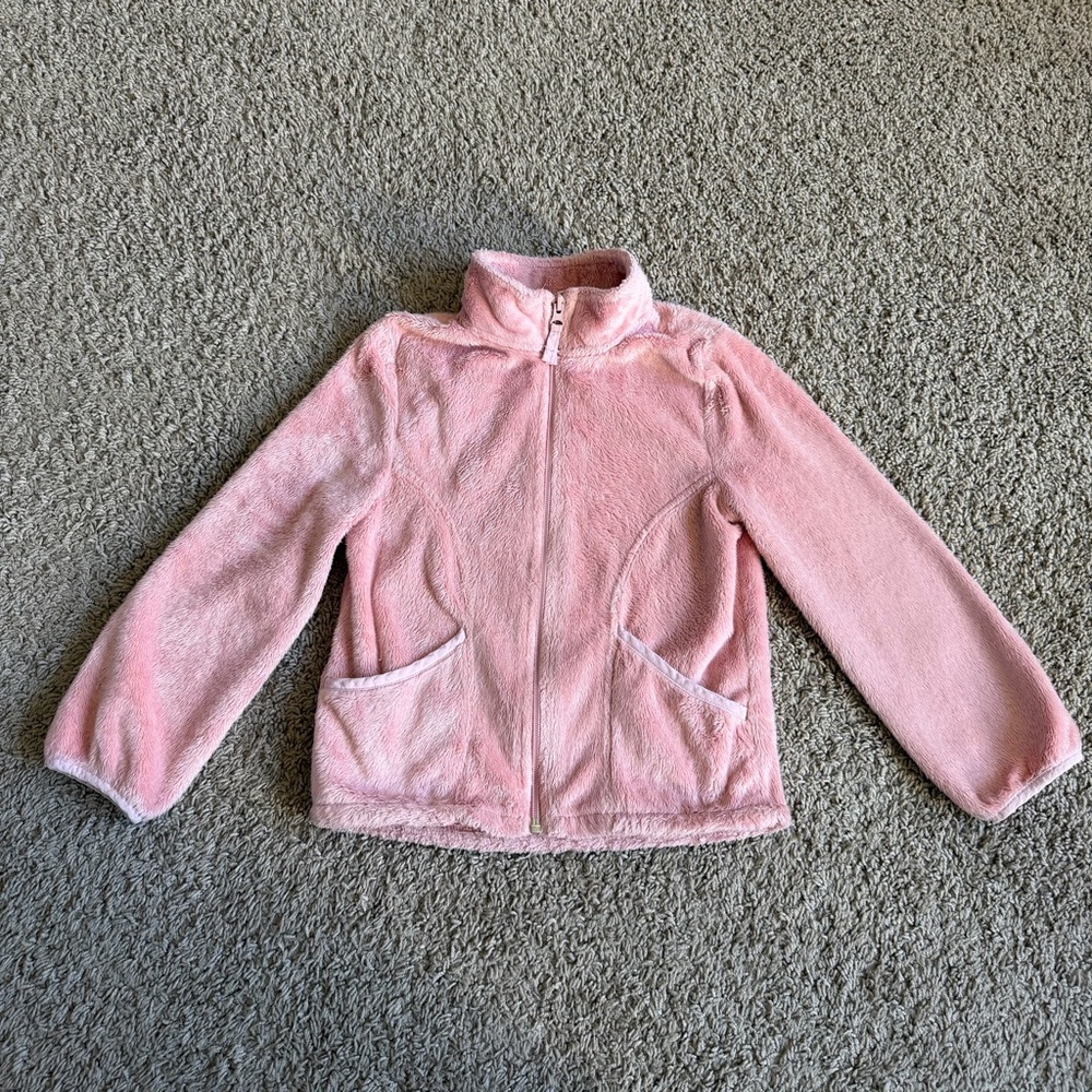 Super Soft Pink Fleece Zip-Up Jacket